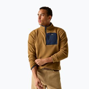 Fleecejacke für Herren REGATTA Frankie Half Zip rich tan/navy