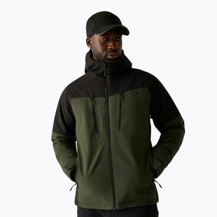 Herren-Regenjacke REGATTA Highton Stretch Padded dark khaki/black