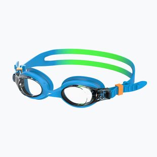 Kinder-Schwimmbrille Speedo Skoogles azure blue/fluro green/fluro orange/clear