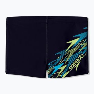  Jungen-Badeboxer Speedo Medley Logo Aquashort anthracite/citrus green