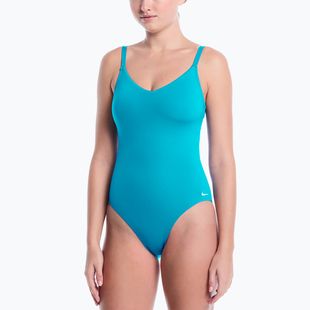 Damen-Einteiler Badeanzug Nike Effortless Essential V-Neck energy