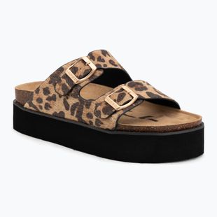 Damen-Pantoletten O'Neill Sandy Platform Low leopard
