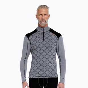 Herren Funktionsshirt langärmlig Dovre Half Zip Jacquard grey