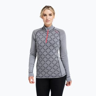 Damen-Funktionssweatshirt Dovre Half Zip Jacquard grey