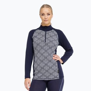 Damen-Funktionssweatshirt Dovre Wool Organic Half Zip navy