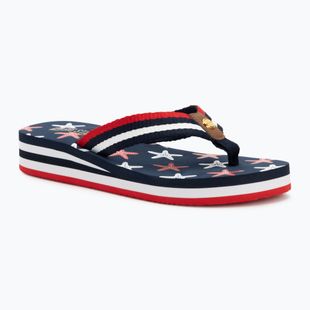 BIG STAR Damen Flip Flops RR274A127 navy blau / rot