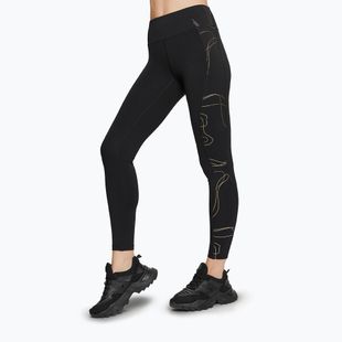 Damen-Workout-Leggings Cardio Bunny Misty schwarz