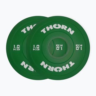 Gewichtszusatz THORN FIT Fractional 2 x 2 kg green/white