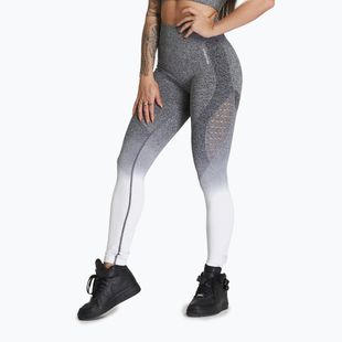 Carpatree Phase Nahtlose Leggings für Frauen Grau-Weiß CP-PSL-GW