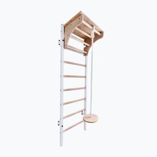 BenchK 212W+A204 weiß matt/Eiche Gymnastikleiter