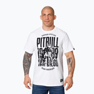 Shirt Herren Pitbull San Diego Dog white