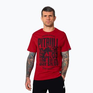 Shirt Herren Pitbull San Diego Dog red