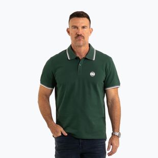 Polohemd Herren Pitbull Polo Pique Stripes Regular jade green