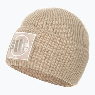 Wintermütze Herren Pitbull Beanie Logo Single Layer Cuff sand