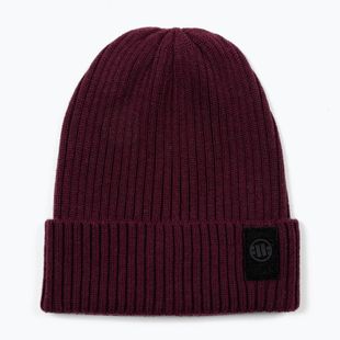 Beanie Pitbull Beanie Velcro Logo burgundy