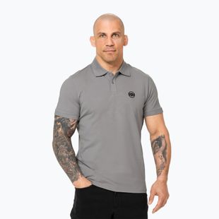 Herren Pitbull Polo Jersey Small Logo grau