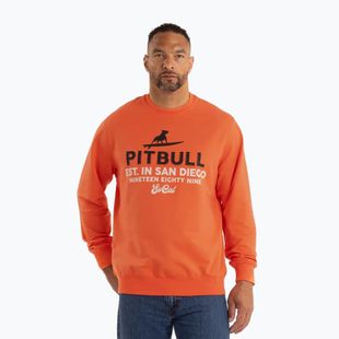 Herren Pitbull Surfing Dog Crewneck Sweatshirt hell lachsfarben