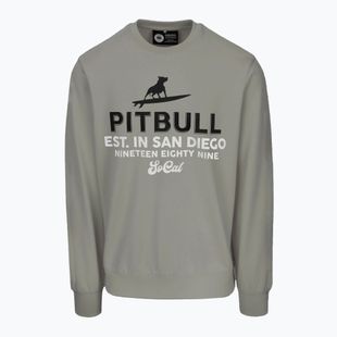 Herren Pitbull Surfing Dog Crewneck Sweatshirt staubige Salbei