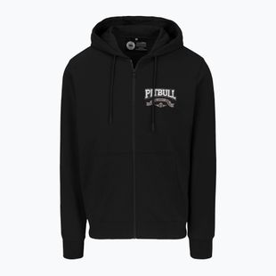 Herren Pitbull Troublemaker Sweatshirt mit Kapuze und Reißverschluss schwarz