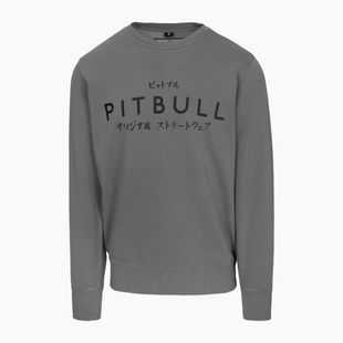 Herren Pitbull Mt Fuji Crewneck Sweatshirt gewaschen grau