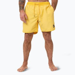 Herren Pitbull Balfour gewaschene gelbe Schwimmshorts