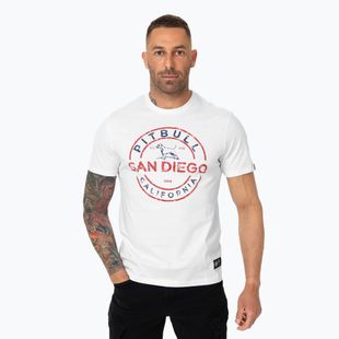 Pitbull San Diego Herren-T-Shirt Ins. weiß/blau