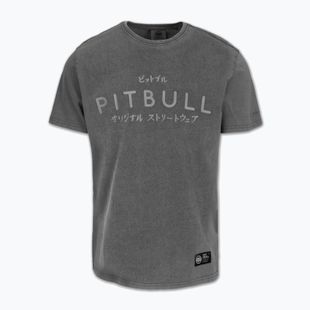 Pitbull Mt. Fuji Herren-T-Shirt gewaschen grau