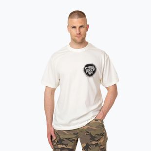 Pitbull Graffiti aus weißem Männer-T-Shirt