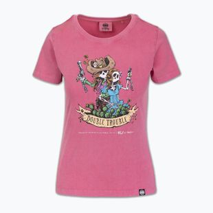 Pitbull Doubletrouble gewaschen rosa Herren-T-Shirt