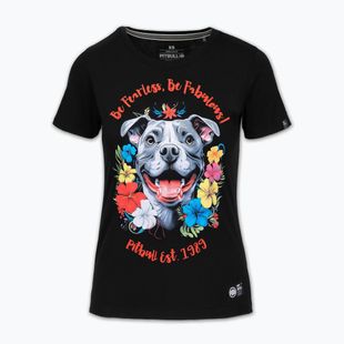 Pitbull Frauen-T-Shirt Happy Pit 2 schwarz