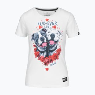 Pitbull Fur Ever Love Frauen-T-Shirt weiß