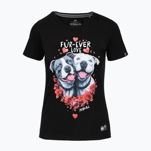 Pitbull Fur Ever Love Frauen-T-Shirt schwarz