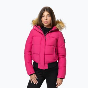 Damen-Winterjacke Pitbull Azalea Quilted Hooded raspberry red