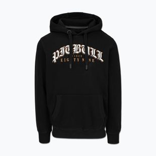 Herren Hoodie Pitbull Tattoo Hooded black