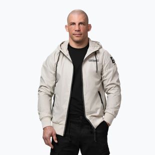 Herrenjacke Pitbull Athletic Logo Nylon Hooded light sand