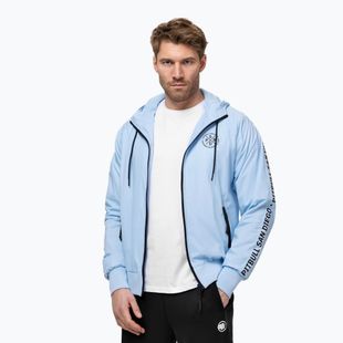 Herrenjacke Pitbull Athletic Tape Nylon Hooded light blue