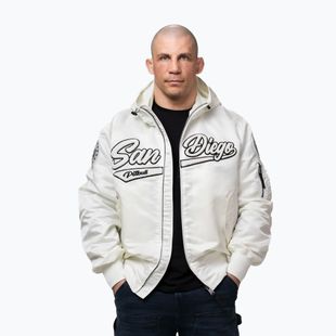 Herrenjacke Pitbull Aero Flight Hooded off white
