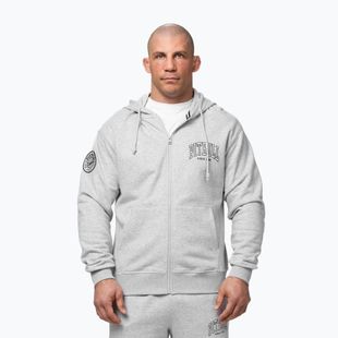 Herrenpullover Pitbull Badger Hooded Zip grey/melange