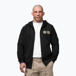 Herrenpullover Pitbull USA Hooded Zip black