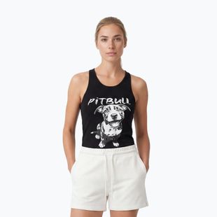 Damen-T-Shirt Pitbull Puppy 2 Tank Top black