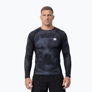 Rashguard Langarmshirt für Herren Pitbull World Rashguard black