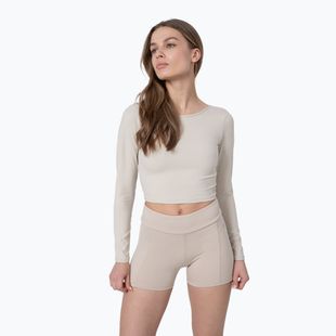 Damen Yoga-Top 4F H4Z22-TSDL019 beige
