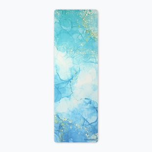 Yoga-/Fitnessmatte FORCEBAND Gold 4 mm blau/gold