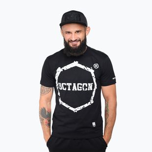 Octagon Herren-T-Shirt Teeth schwarz