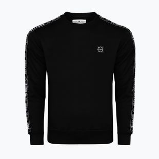 Herren Sweatshirt Octagon Stripe schwarz