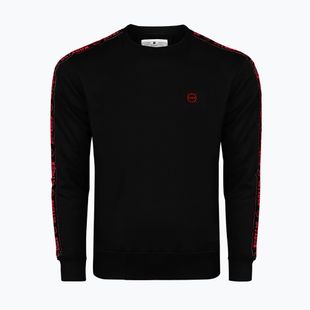 Herrenpullover Octagon Stripe black/red