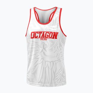 Octagon Herren Tank Top Rot und Weiß
