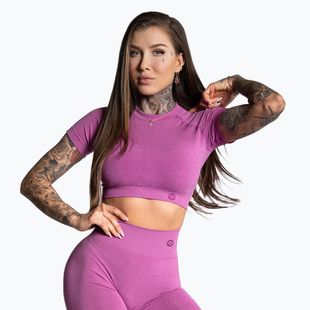 Trainingsshirt Damen Gym Glamour Seamless Rashguard pink