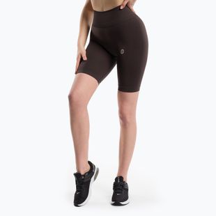 Damen-Trainingsshorts Gym Glamour Flexible Brownie 434