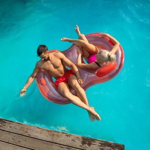 AQUASTIC Zwei-Personen-Schwimmrad rot ASR-175R